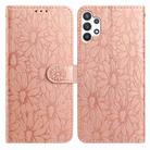 For Samsung Galaxy A32 5G Daisy Embossed Leather Phone Case(Rose Gold) - 1