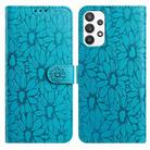 For Samsung Galaxy A23 5G Daisy Embossed Leather Phone Case(Blue) - 1