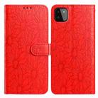 For Samsung Galaxy A22 5G Daisy Embossed Leather Phone Case(Red) - 1