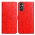 For Samsung Galaxy A14 5G Daisy Embossed Leather Phone Case(Red) - 1