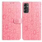 For Samsung Galaxy A14 5G Daisy Embossed Leather Phone Case(Pink) - 1