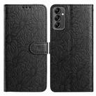 For Samsung Galaxy A14 5G Daisy Embossed Leather Phone Case(Black) - 1