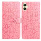 For Samsung Galaxy A06 4G / 5G Daisy Embossed Leather Phone Case(Pink) - 1