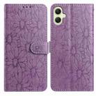 For Samsung Galaxy A06 4G / 5G Daisy Embossed Leather Phone Case(Light Purple) - 1