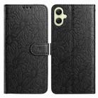 For Samsung Galaxy A06 4G / 5G Daisy Embossed Leather Phone Case(Black) - 1