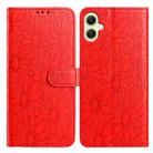 For Samsung Galaxy A05 Daisy Embossed Leather Phone Case(Red) - 1