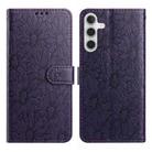 For Samsung Galaxy A04s / A13 5G Daisy Embossed Leather Phone Case(Dark Purple) - 1