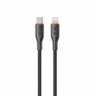 WK WDC-92 PD27W Type-C to 8 Pin Silicone Data Cable, Length: 1.2m(Black) - 1