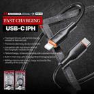 WK WDC-92 PD27W Type-C to 8 Pin Silicone Data Cable, Length: 1.2m(Black) - 3