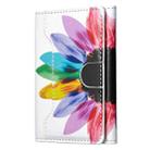 Color Painting Leather Horizontal Magnetic Wallet Card Bag Case(Sunflower) - 2