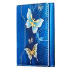 Color Painting Leather Horizontal Magnetic Wallet Card Bag Case(Gold Butterflies) - 2