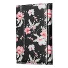 Color Painting Leather Horizontal Magnetic Wallet Card Bag Case(Red Flowers) - 2