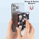 Color Painting Leather Horizontal Magnetic Wallet Card Bag Case(Red Flowers) - 3