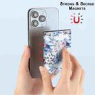 Color Painting Leather Horizontal Magnetic Wallet Card Bag Case(Floral) - 3