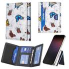 Color Painting Leather Horizontal Magnetic Wallet Card Bag Case(Butterflies) - 1