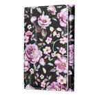 Color Painting Leather Horizontal Magnetic Wallet Card Bag Case(Rose) - 2