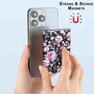 Color Painting Leather Horizontal Magnetic Wallet Card Bag Case(Rose) - 3