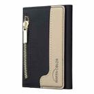 Zipper Leather Horizontal Magnetic Wallet Card Bag Case(Black) - 2