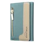 Zipper Leather Horizontal Magnetic Wallet Card Bag Case(Green) - 2