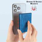 Oily Leather Horizontal Magnetic Wallet Card Bag Case(Blue) - 3
