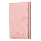 Oily Leather Horizontal Magnetic Wallet Card Bag Case(Pink) - 2