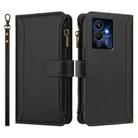For Infinix Note 12 Pro 5G Magnetic Closure 9 Card Slots Zipper Leather Case with Hand Strap(Black) - 2