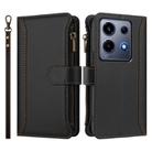 For Infinix Note 30 VIP Magnetic Closure 9 Card Slots Zipper Leather Case with Hand Strap(Black) - 2