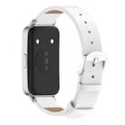 For Huawei Band 10 / 9 / 8 Mijobs Microfiber PU Leather Watch Band(White Silver) - 3