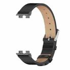 For Huawei Band 10 / 9 / 8 Mijobs Microfiber PU Leather Watch Band(Black) - 2