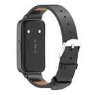 For Huawei Band 10 / 9 / 8 Mijobs Microfiber PU Leather Watch Band(Black) - 3