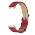 For Huawei Band 10 / 9 / 8 Mijobs Microfiber PU Leather Watch Band(Red Rose Gold) - 2