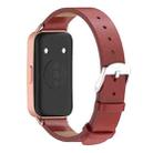 For Huawei Band 10 / 9 / 8 Mijobs Microfiber PU Leather Watch Band(Red Rose Gold) - 3