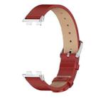 For Huawei Band 10 / 9 / 8 Mijobs Microfiber PU Leather Watch Band(Red Silver) - 2