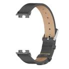 For Huawei Band 10 / 9 / 8 Mijobs Microfiber PU Leather Watch Band(Grey Black) - 2