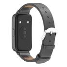 For Huawei Band 10 / 9 / 8 Mijobs Microfiber PU Leather Watch Band(Grey Black) - 3