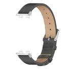 For Huawei Band 10 / 9 / 8 Mijobs Microfiber PU Leather Watch Band(Grey Silver) - 2