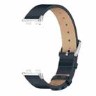 For Huawei Band 10 / 9 / 8 Mijobs Microfiber PU Leather Watch Band(Blue Silver) - 2
