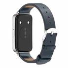 For Huawei Band 10 / 9 / 8 Mijobs Microfiber PU Leather Watch Band(Blue Silver) - 3