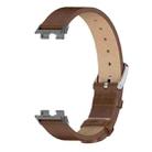 For Huawei Band 10 / 9 / 8 Mijobs Microfiber PU Leather Watch Band(Brown Black) - 2