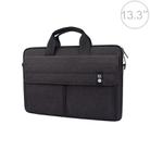 ST08 Handheld Briefcase Carrying Storage Bag without Shoulder Strap for 13.3 inch Laptop(Black) - 1