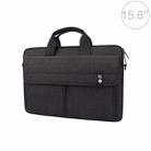 ST08 Handheld Briefcase Carrying Storage Bag without Shoulder Strap for 15.6 inch Laptop(Black) - 1