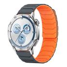 20mm xDfind Magnetic Silicone Watch Band for Huawei Watch GT5 / GT4(Grey Orange) - 1