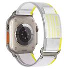 For Apple Watch 42mm / 41mm / 40mm / 38mm xDfind Double Section Metal Buckle Loop Nylon Braided Watch Band(Yellow Grey) - 1