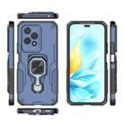 For Honor 200 Lite Global Metal Kickstand TPU Hybrid PC Phone Case(Blue) - 3