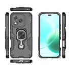 For Honor 400 Lite Global Metal Kickstand TPU Hybrid PC Phone Case(Black) - 3