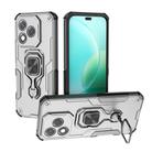 For Honor 400 Lite Global Metal Kickstand TPU Hybrid PC Phone Case(Grey) - 1