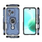 For Honor 400 Lite Global Metal Kickstand TPU Hybrid PC Phone Case(Blue) - 3