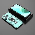 For Honor 400 Lite Global Metal Kickstand TPU Hybrid PC Phone Case(Green) - 2