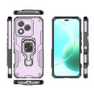 For Honor 400 Lite Global Metal Kickstand TPU Hybrid PC Phone Case(Purple) - 3