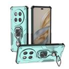For Honor X60 Pro 5G Metal Kickstand TPU Hybrid PC Phone Case(Green) - 1